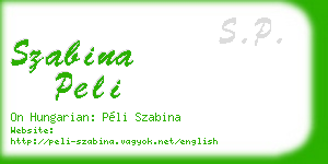 szabina peli business card