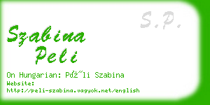 szabina peli business card